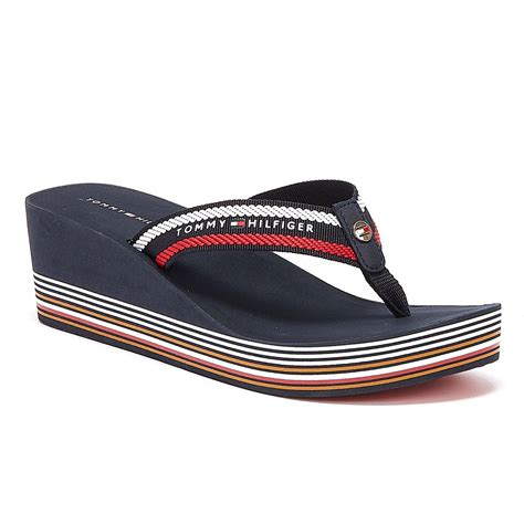 tommy hilfiger wedge flip flops.